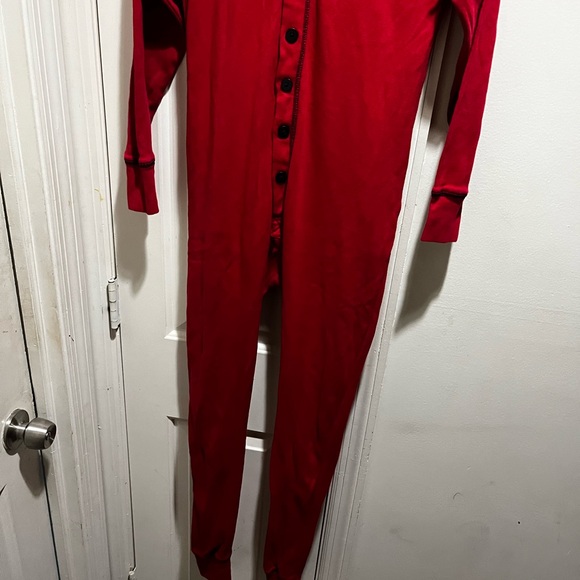 Lazy One Red Onesie with Bear Bum design on detachable back - Picture 13 of 16